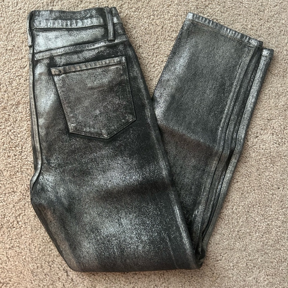 Frame Silver & Black Coated Denim